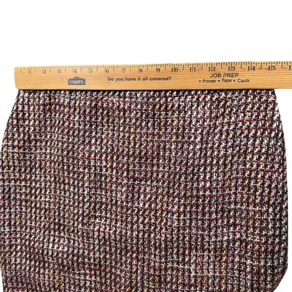 LOFT Academia Tweed Pencil Mini Skirt Multicolor Lined 6P Ivy League Office Chic - Picture 5 of 7